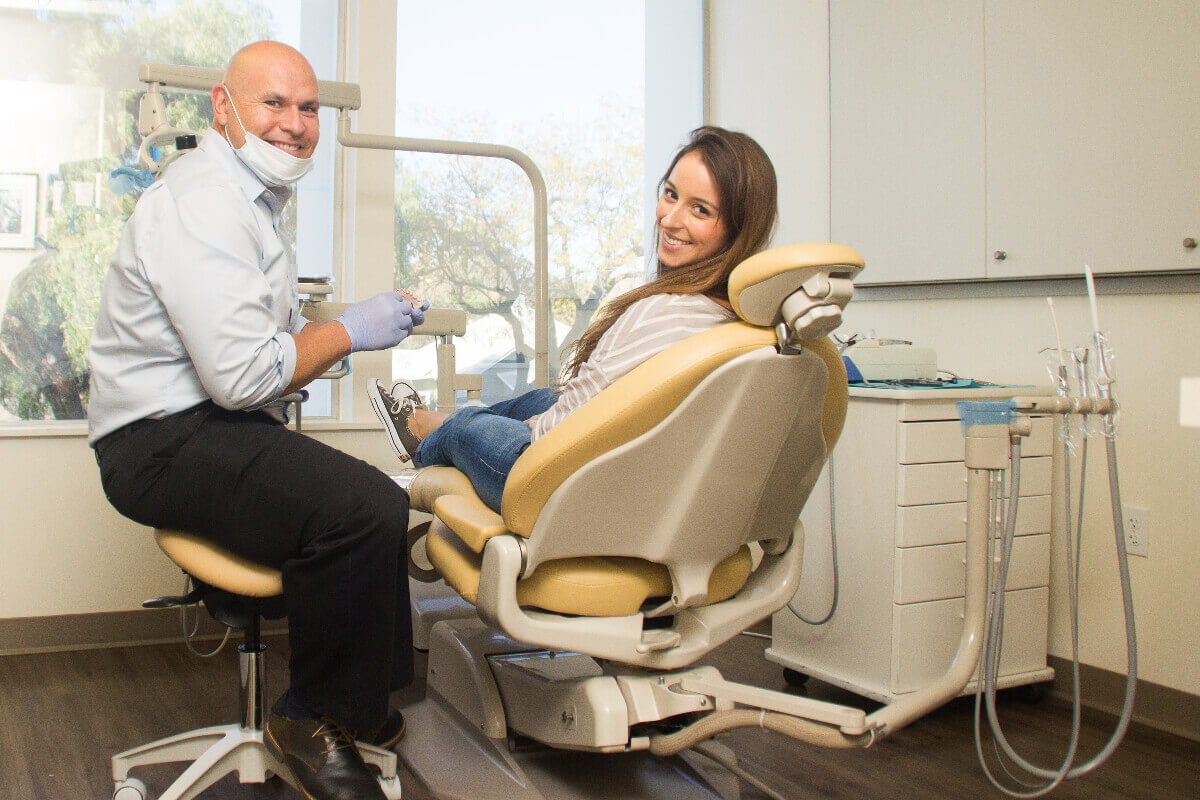 Dr. Douglas Hope with dental patient
