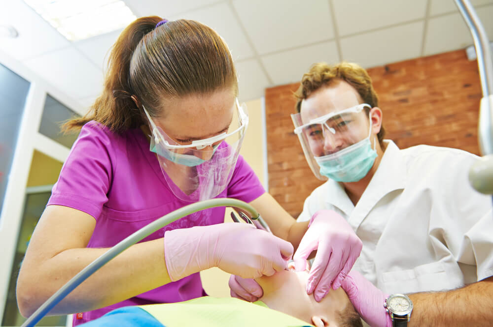 Escondido tooth extraction in process